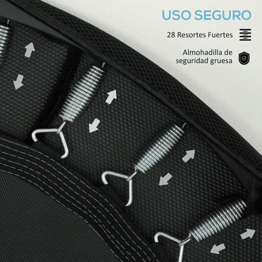 SPORTNOW Trampolim Fitness Ø102 cm Trampolim Fitness Dobrável com Estrutura de Aço Antiderrapante Carga 100 kg para Treino de Pernas Corpo em Casa Escritório Ginásio Azul