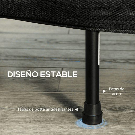 SPORTNOW Trampolim Fitness Ø102 cm Trampolim Fitness Dobrável com Estrutura de Aço Antiderrapante Carga 100 kg para Treino de Pernas Corpo em Casa Escritório Ginásio Azul