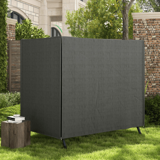 Outsunny Capa para Baloiço de Jardim Exterior, Capa de Baloiço em Tecido Oxford 600D com 2 Fechos, Impermeável, 177x114x152 cm, Cinzento Escuro