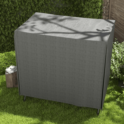 Outsunny Capa para Baloiço de Jardim Exterior, Capa de Baloiço em Tecido Oxford 600D com 2 Fechos, Impermeável, 177x114x152 cm, Cinzento Escuro