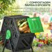 Compostador Acero, PP Outsunny Compostador Acero, PP Outsunny Negro