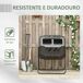 Compostador Acero, PP Outsunny Compostador Acero, PP Outsunny Negro