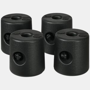 Outsunny Conjunto de 4 Pesos para Tendas Dobráveis Suportes Recarregáveis com 8,7 kg de Água ou 12 kg de Areia Pesos para Pérgola com Fixadores Ø21,524x25,5 cm Preto