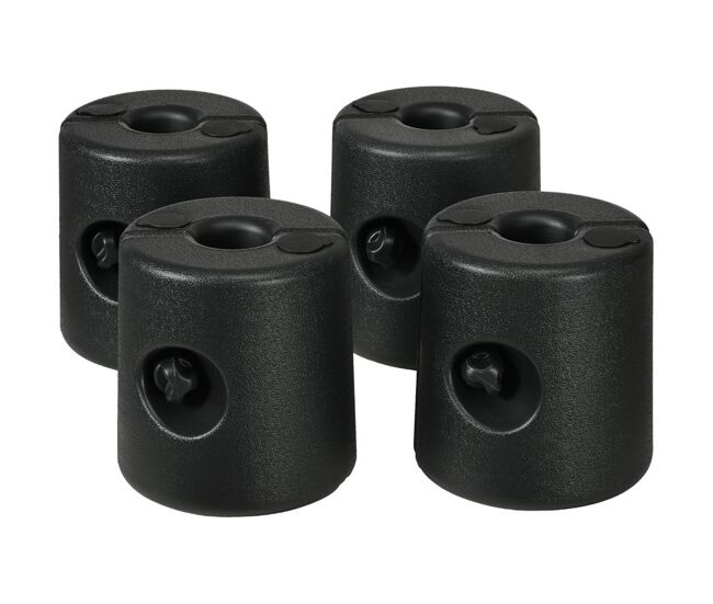 Outsunny pack de 4 pesos para carpas plegables soportes rellenables con 8,7 kg de agua o 12 kg de arena pesos para cenador con perillas de fijación