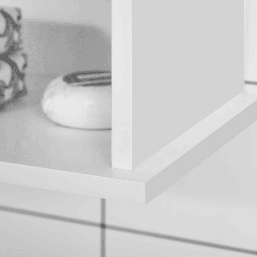 kleankin Armário de Parede para Casa de Banho Móvel Casa de Banho de Parede com Armazenamento 2 Portas em Ripas Prateleira Ajustável e Compartimento 60x20x70 cm Branco