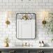 Espejo de Baño Vidrio, Metal HOMCOM, hogar - baño Espejo de Baño Vidrio, Metal HOMCOM, hogar - baño Negro