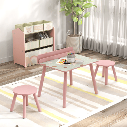 AIYAPLAY Mesa e Cadeira para Crianças Conjunto de 2 Peás de Mesa Infantil com Cadeira e Prateleira para Livros Secretária para Crianças acima de 3 Anos para Sala de Jogos Dormitório Rosa AIYAPLAY Mesa e Cadeira para Crianças Conjunto de 2 Peás de Mesa Infantil com Cadeira e Prateleira para Livros Secretária para Crianças acima de 3 Anos para Sala de Jogos Dormitório Rosa