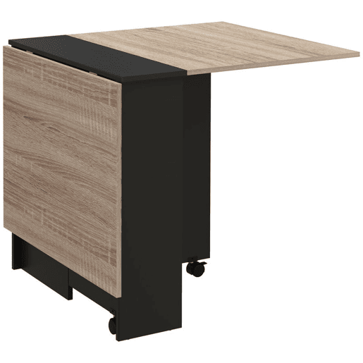 HOMCOM Mesa de Cozinha DobrĂ¡vel Mesa de Madeira com 2 Prateleiras de Armazenamento e Rodas para Cozinha 75x140x74 cm Preto e Madeira HOMCOM Mesa de Cozinha DobrĂ¡vel Mesa de Madeira com 2 Prateleiras de Armazenamento e Rodas para Cozinha 75x140x74 cm Preto e Madeira