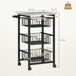 Carrito de Cocina Acero, MDF HOMCOM, hogar - cocina Carrito de Cocina Acero, MDF HOMCOM, hogar - cocina Gris