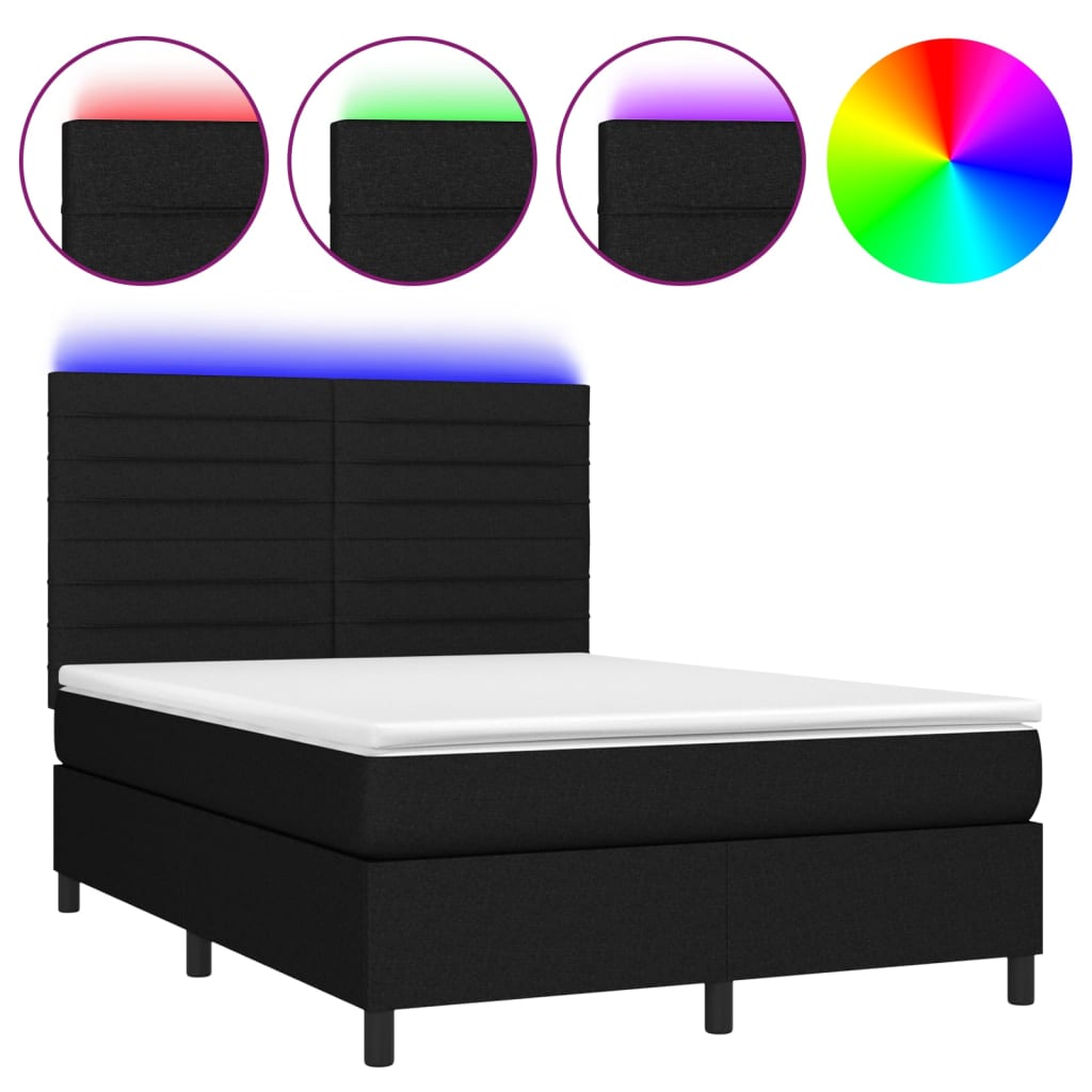 Cama box spring 140x200 Negro
