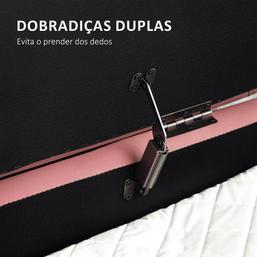 HOMCOM Banco Pé de Cama Estofado em Veludo Banco de Arrumação e Pés Dourado Banco para Entrada Dormitório 108x44x43,5 cm Rosa