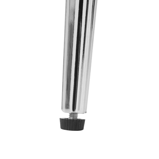 Conjunto de 4 cadeiras de veludo - com pés de metal prateado - Cinzento