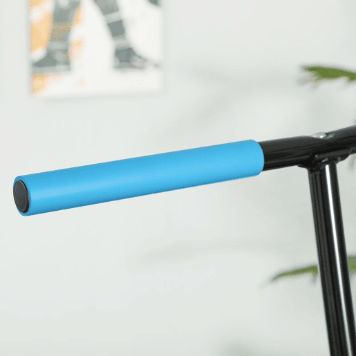 SPORTNOW Trampolim Fitness 114x114x132 cm Trampolim Fitness com Guiador Ajustável em 3 Níveis Estrutura de Aço para Treino de Perna Corpo em Casa Escritório Ginásio Azul