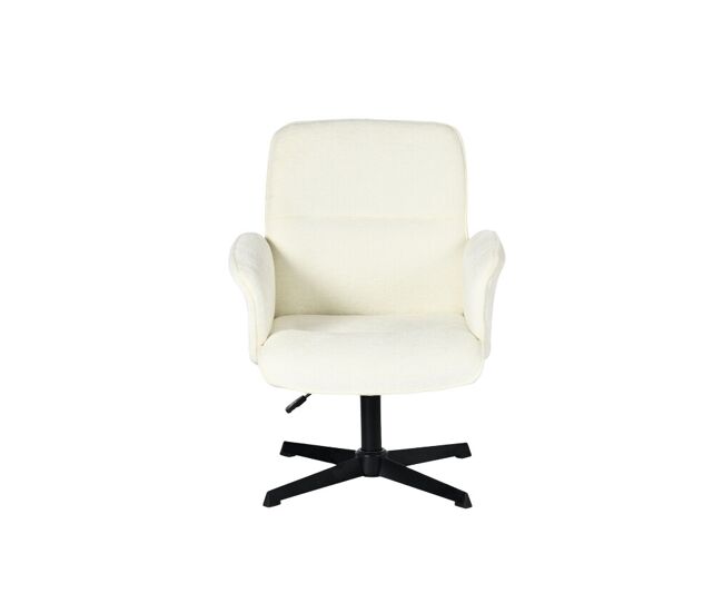 Silla de oficina ergonómica giratoria con reposabrazos en tejido beige