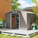 Cobertizo de Jardín Acero Galvanizado Outsunny Cobertizo de Jardín Acero Galvanizado Outsunny Gris
