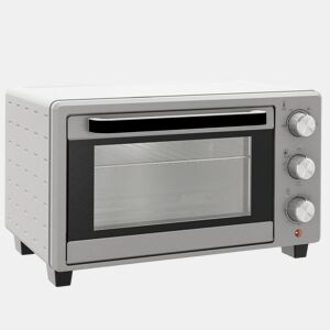 HOMCOM Forno Elétrico de Mesa Forno de Sobremesa de 21L 1400W Mini Forno Torradeira com Temporizador até 60min e Temperatura Regulável até 230? Prateado