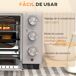 Horno Eléctrico Metal, Vidrio Templado HOMCOM, hogar - cocina Horno Eléctrico Metal, Vidrio Templado HOMCOM, hogar - cocina Gris