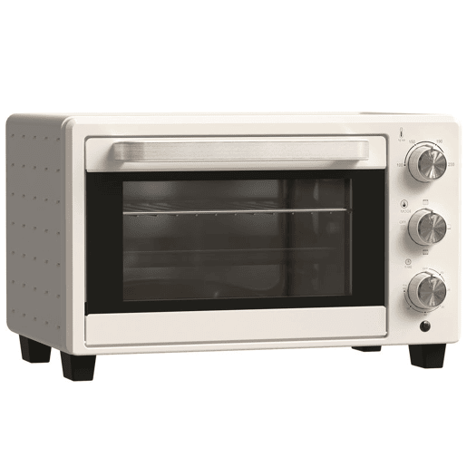 HOMCOM Forno Elétrico de Bancada Forno de Bancada de 21L 1400W Mini Forno Torradeira com Temporizador até 60min e Temperatura Regulável até 230? Creme