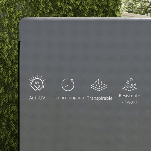 Outsunny Capa para Baloiço de Jardim, Capa para Baloiço de Exterior, Cobertura com Fecho, Impermeável, 215x155x150 cm, Cinzento Escuro