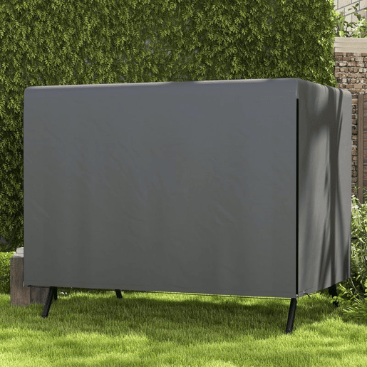 Outsunny Capa para Baloiço de Jardim, Capa para Baloiço de Exterior, Cobertura com Fecho, Impermeável, 215x155x150 cm, Cinzento Escuro