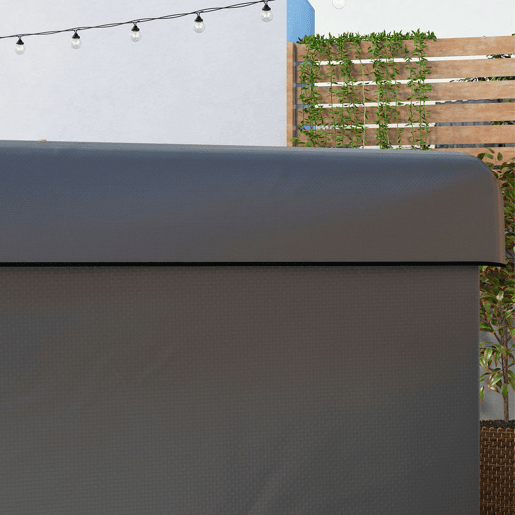 Outsunny Capa para Baloiço de Jardim, Capa para Baloiço de Exterior, Cobertura com Fecho, Impermeável, 215x155x150 cm, Cinzento Escuro