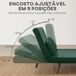 Sofá Cama Doble Terciopelo Sintético, Espuma HOMCOM Sofá Cama Doble Terciopelo Sintético, Espuma HOMCOM Verde