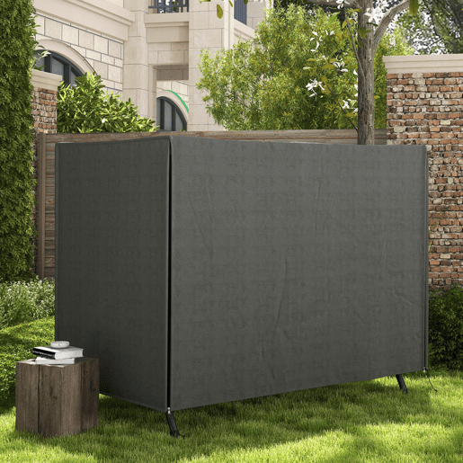 Outsunny Capa para Baloiço de Jardim, Capa para Baloiço Exterior em Tecido Oxford 600D com 2 Fechos Impermeável 205x124x164 cm Cinzento Escuro