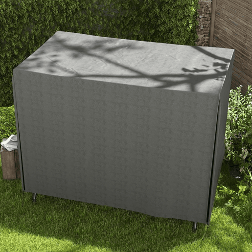 Outsunny Capa para Baloiço de Jardim, Capa para Baloiço Exterior em Tecido Oxford 600D com 2 Fechos Impermeável 205x124x164 cm Cinzento Escuro