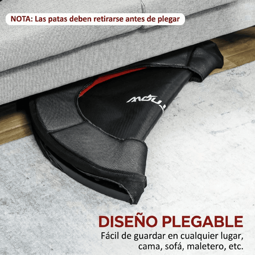 SPORTNOW Trampolim Fitness Ø102 cm Trampolim Fitness Dobrável com Estrutura de Aço Antiderrapante Carga 100 kg para Treino de Pernas Corpo em Casa Escritório Ginásio Vermelho