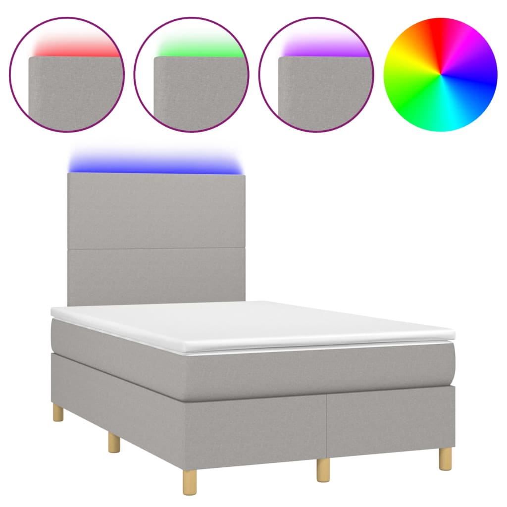 Cama box spring 120x200 Gris