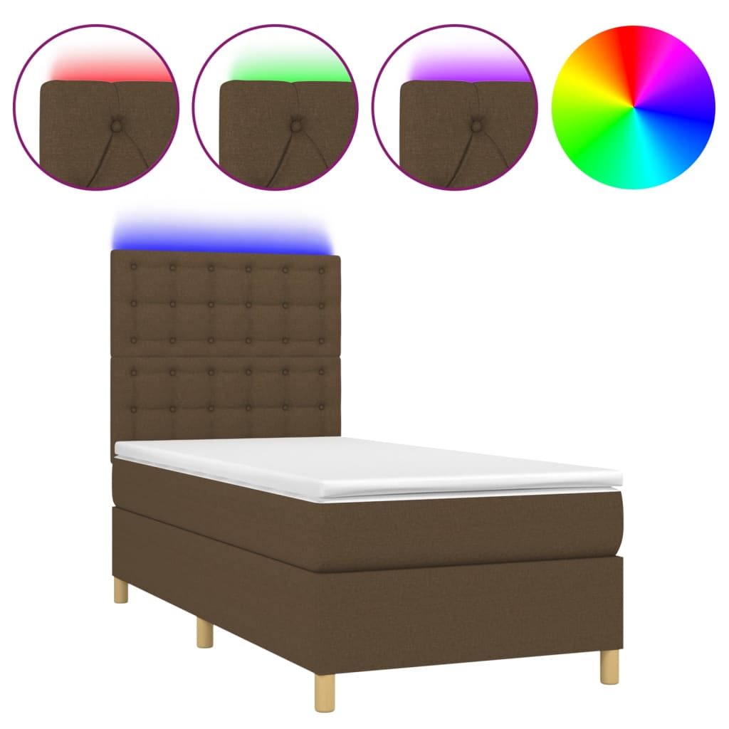 Cama box spring 80x200 Marrón