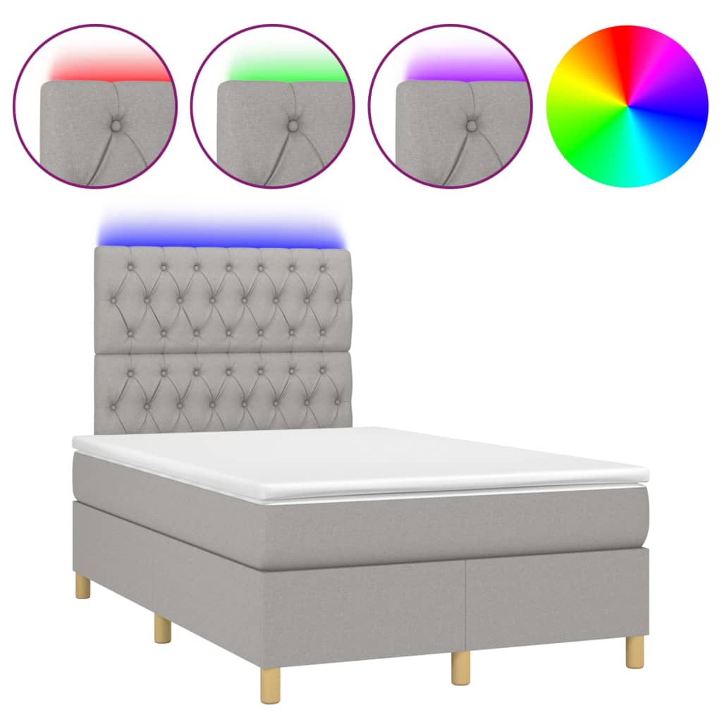 Cama box spring 120x200 Gris