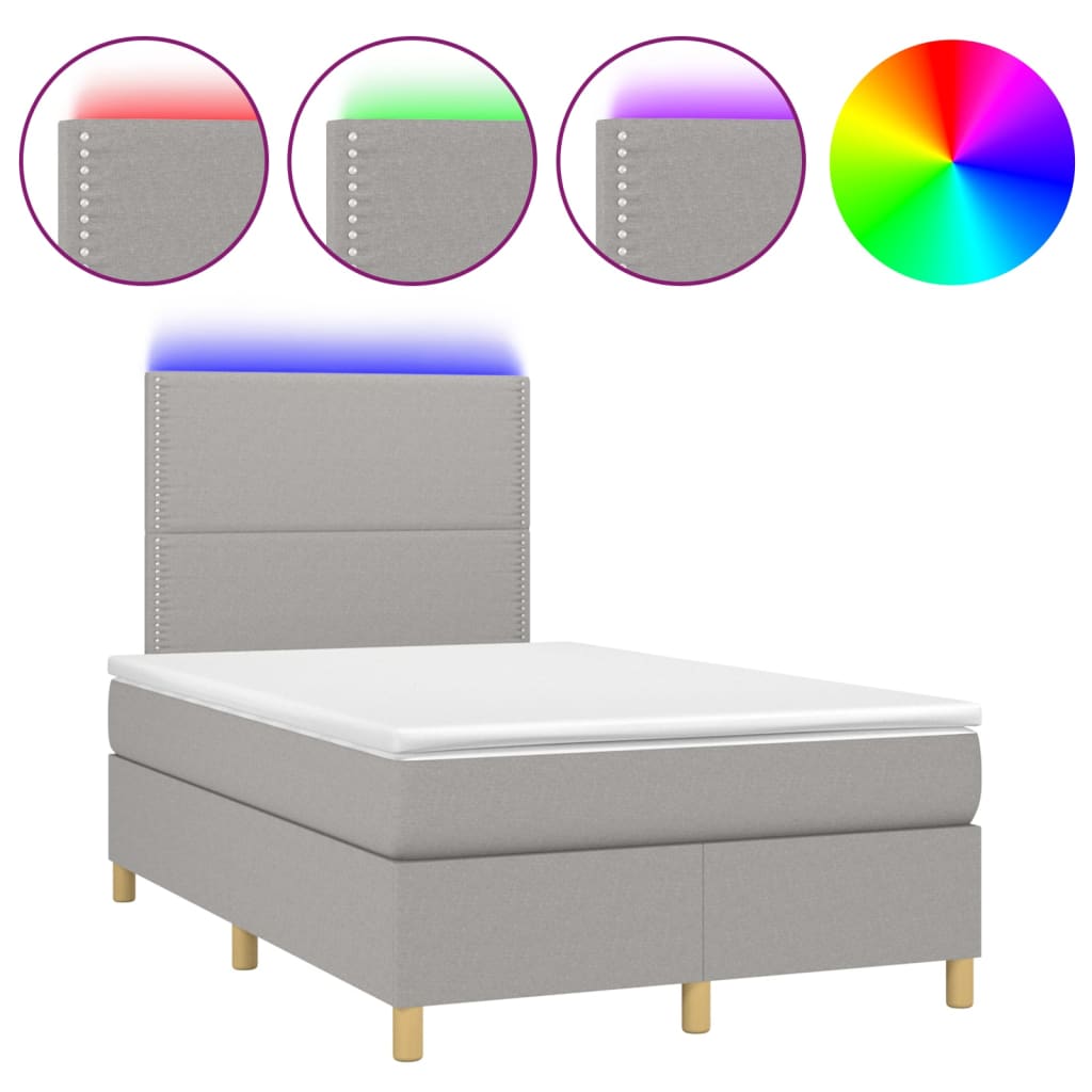 Cama box spring 120x200 Gris