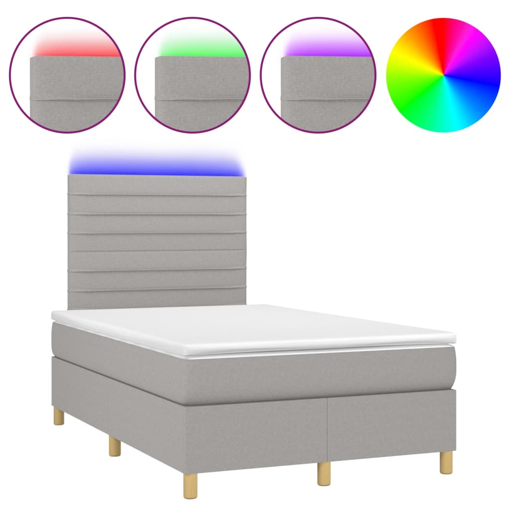 Cama box spring 120x200 Gris