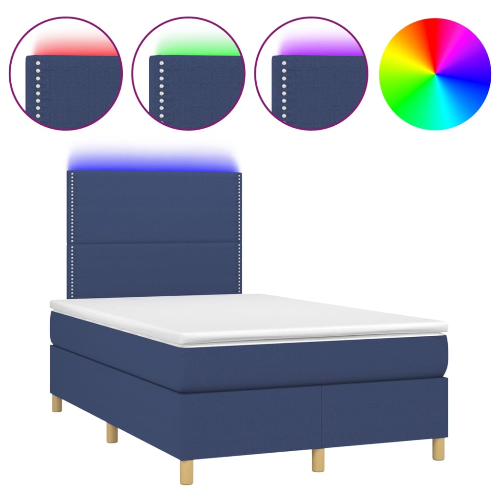Cama box spring 120x200 Azul