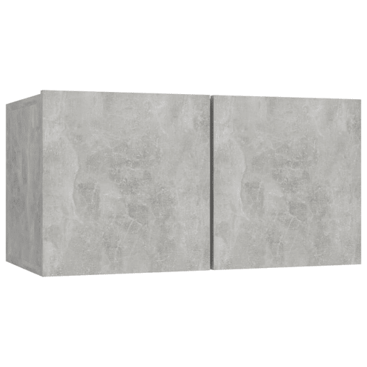 móveis de TV - Armários TV 4 pcs 60x30x30 cm contraplacado cinzento cimento