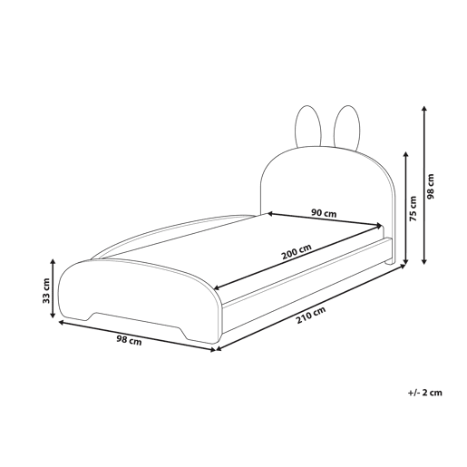 Beliani Cama infantil Bouclé PERROS Beliani Cama infantil Bouclé PERROS