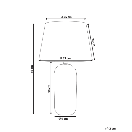 Beliani Candeeiro de mesa AIBONITO