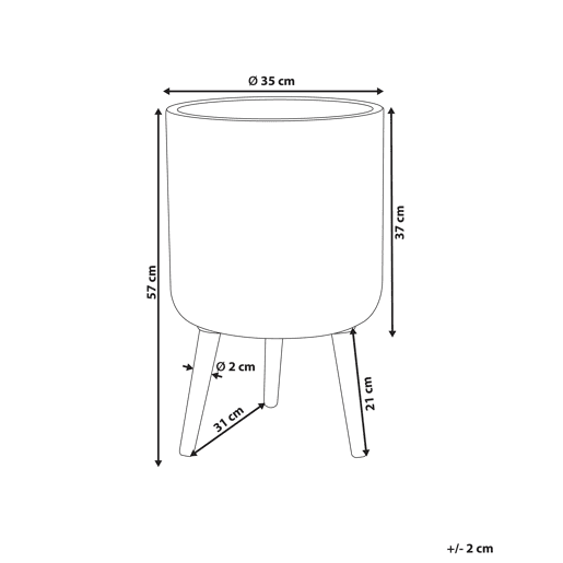 Beliani Vaso alto para plantas MACLURA