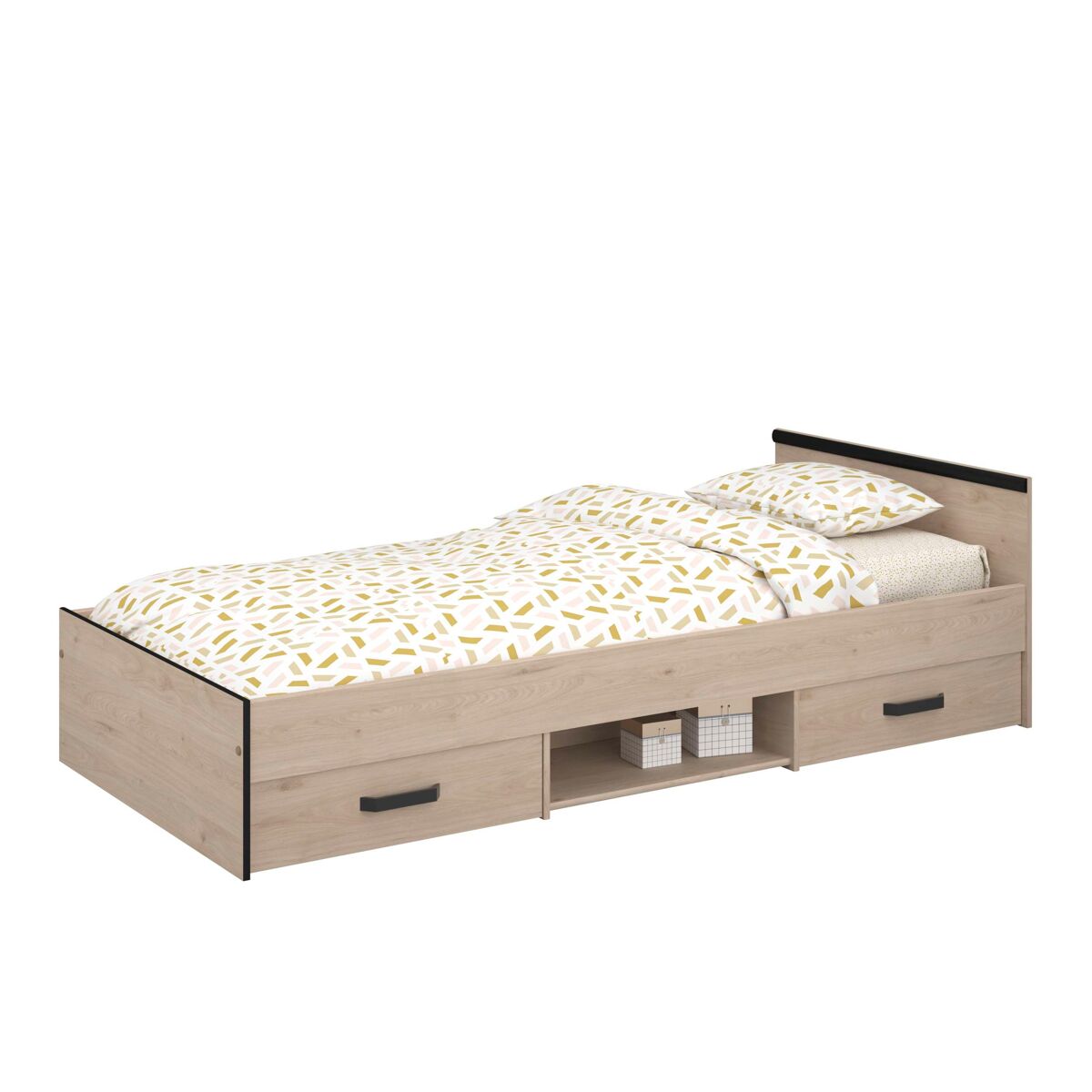 Cama juvenil village con 2 cajones en varios colores 90x200 cm