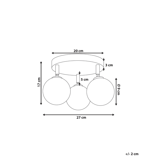 Beliani Iluminação de tecto MAVILLA