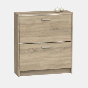 Sapateira Tibete de 2 portas, corredor, montada na parede, carvalho Cambriano, 82x74x25 cm