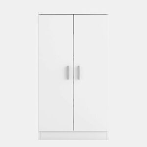Guarda-roupa moderno com sapateira Rhin Hallway, branco fosco