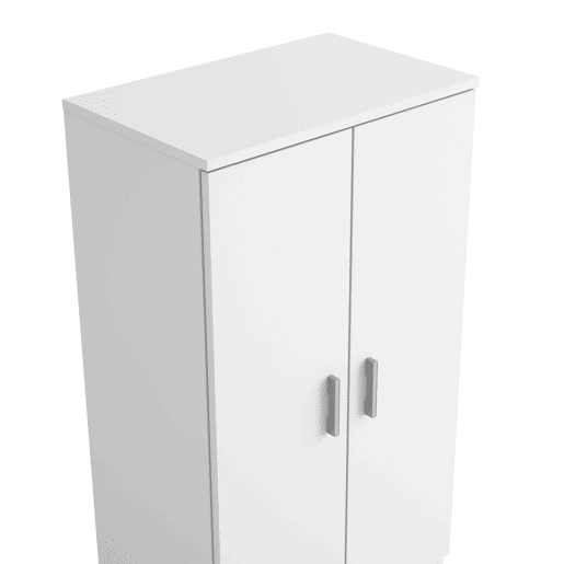 Guarda-roupa moderno com sapateira Rhin Hallway, branco fosco