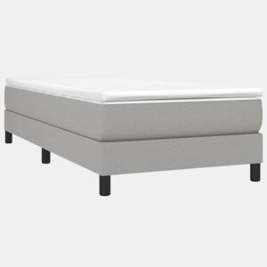 Cama de solteiro - Cama de uma pessoa - Estrutura de cama sem colchão 80x200 cm tecido cinzento-claro
