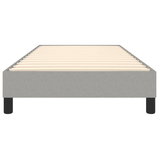Cama de solteiro - Cama de uma pessoa - Estrutura de cama sem colchão 80x200 cm tecido cinzento-claro