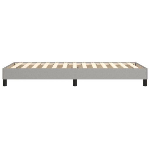 Cama de solteiro - Cama de uma pessoa - Estrutura de cama sem colchão 80x200 cm tecido cinzento-claro