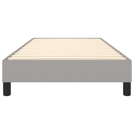 Cama de solteiro - Cama de uma pessoa - Estrutura de cama sem colchão 90x200 cm tecido cinzento-claro