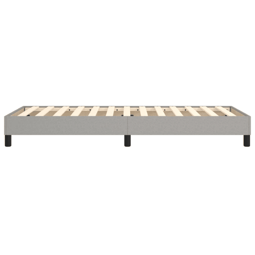 Cama de solteiro - Cama de uma pessoa - Estrutura de cama sem colchão 90x200 cm tecido cinzento-claro