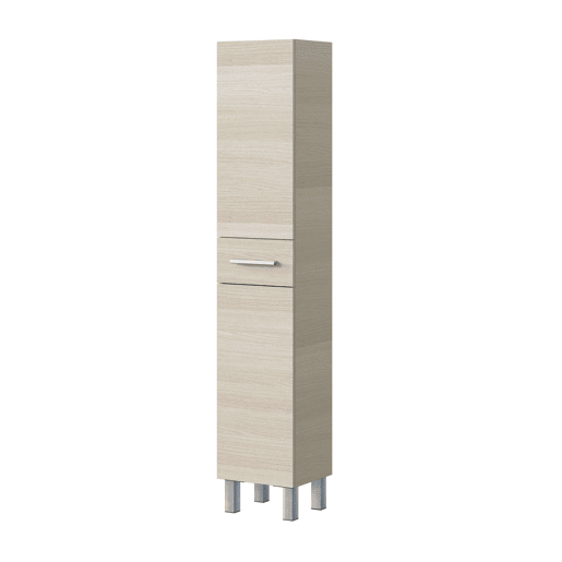 Coluna de banheiro Athena Natural Style 2 portas e 1 gaveta cor carvalho 182x35x31 cm